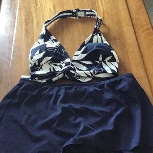 Swimwear Halter top skirt bottom